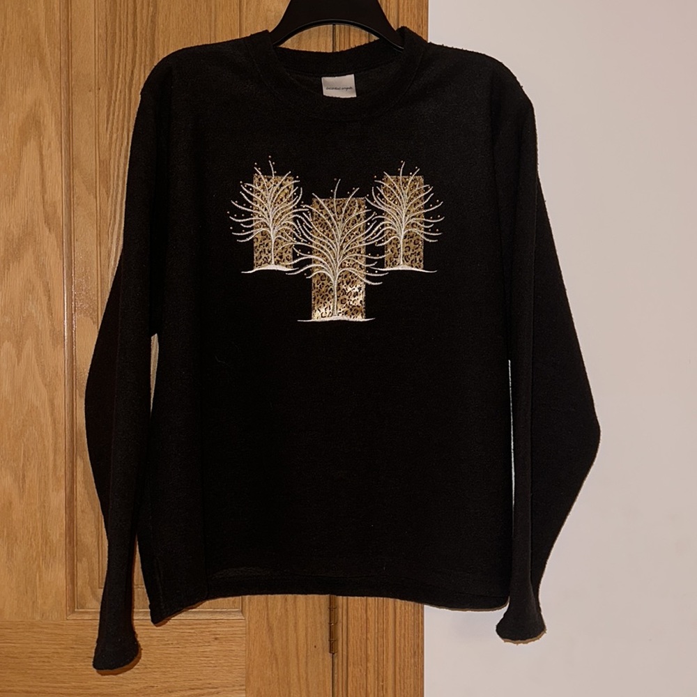 NWOT Decorated originals holiday season sweater sweatshirt size L 100% polyester